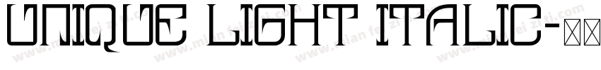 Unique Light ITALIC字体转换